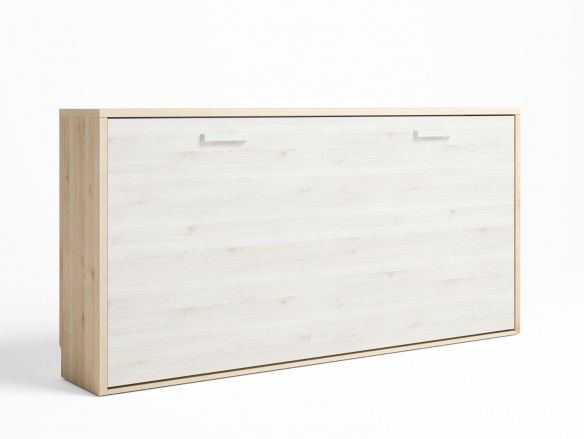 Cama abatible horizontal color pino danés-blanco nordic  merkamueble