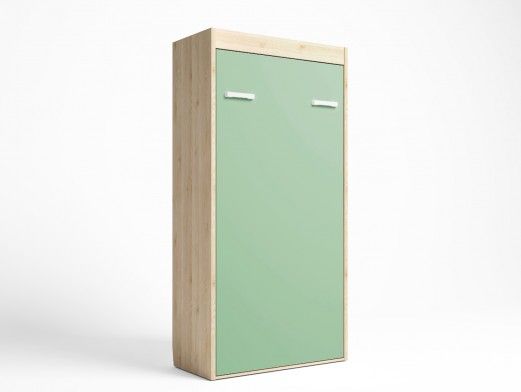 Cama abatible vertical color pino danés-verde talco  merkamueble
