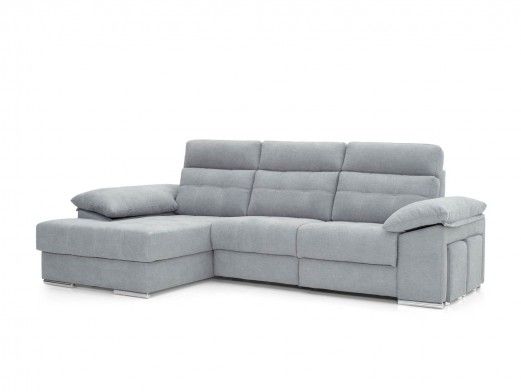 Chaise longue eléctrica tapizado gris  merkamueble 2