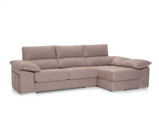 Chaise longue con asientos deslizantes tapizado beige  merkamueble