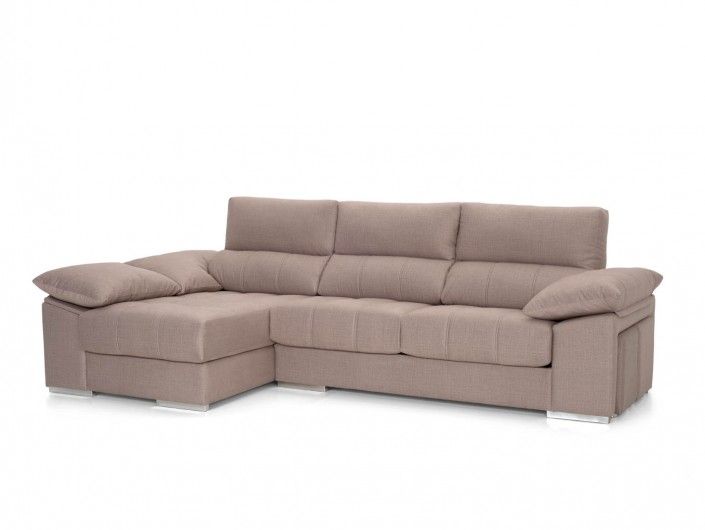 Cubierta de sofá Anti-Deslizamiento Confort con chaiselongue 290cm Marrón 