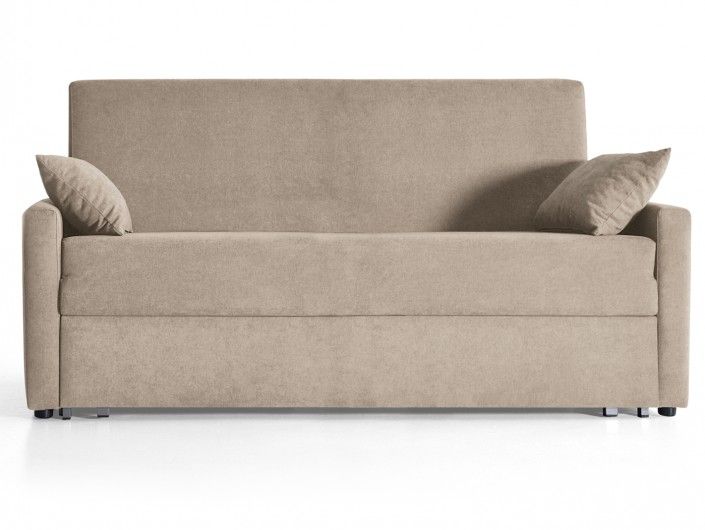 Sofá cama sistema de apertura extensible tapizado beige  merkamueble