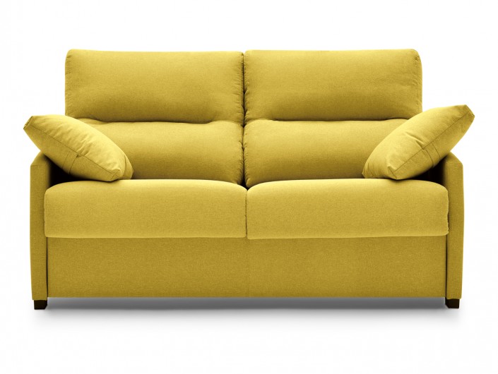 Sofá cama sistema de apertura italiano tapizado amarillo Merkamueble