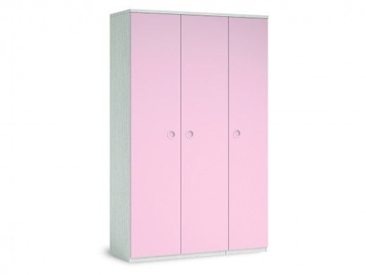 Armario 3 puertas color ártico-rosa  merkamueble