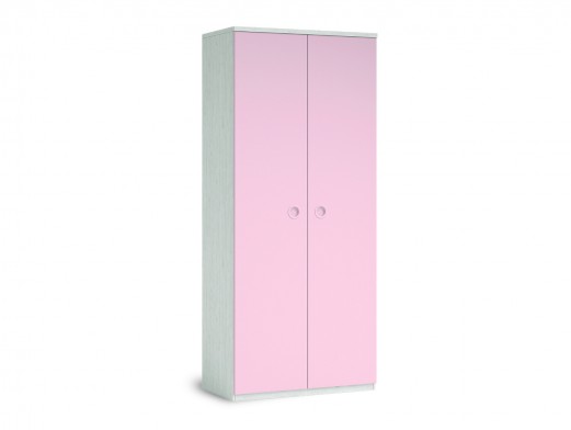 Armario 2 puertas color ártico-rosa  merkamueble