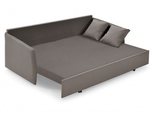 Sofá cama con sistema de apertura extensible tapizado visón  merkamueble
