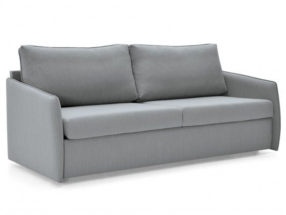 Sofá cama con sistema de apertura extensible tapizado plata  merkamueble