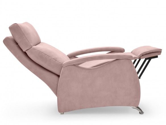 Sillón relax tapizado color rosa  merkamueble