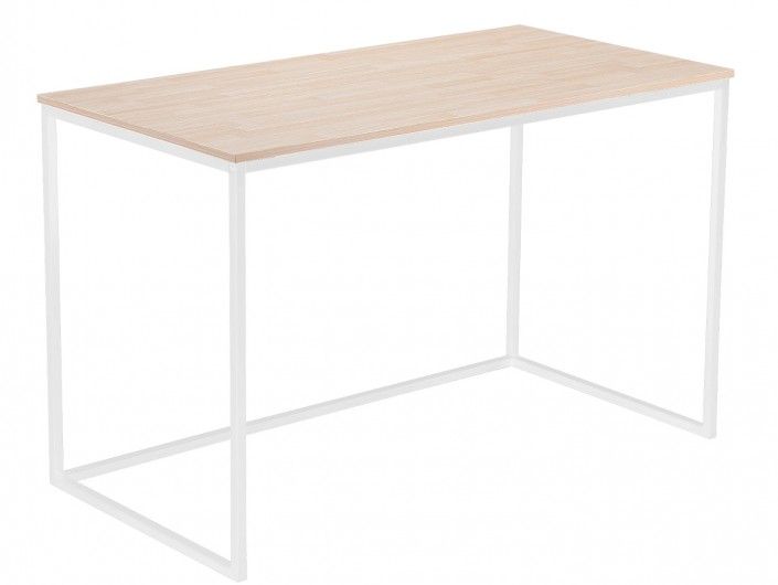 Mesa estudio con patas metálicas color roble  merkamueble