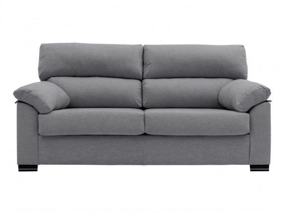 Sofá de 3 plazas tapizado gris  merkamueble