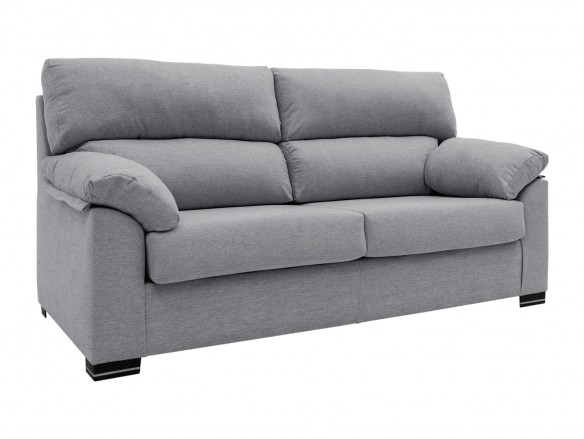 Sofá de 2 plazas tapizado gris  merkamueble