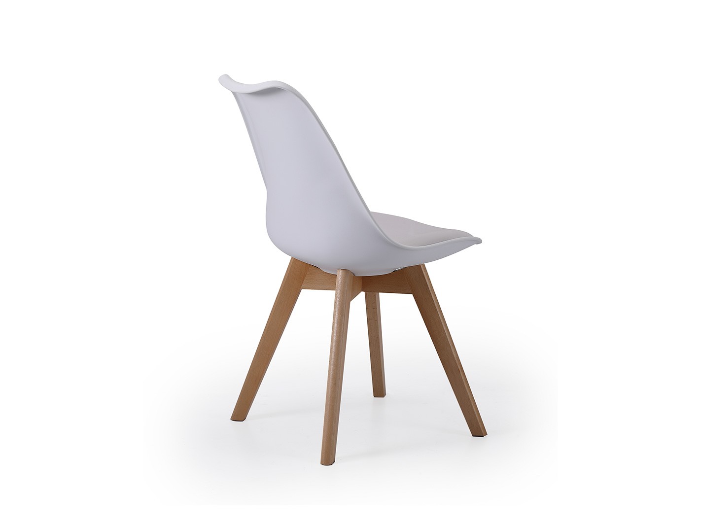 Pack 4 sillas estilo nórdico respaldo blanco 47x57x81h