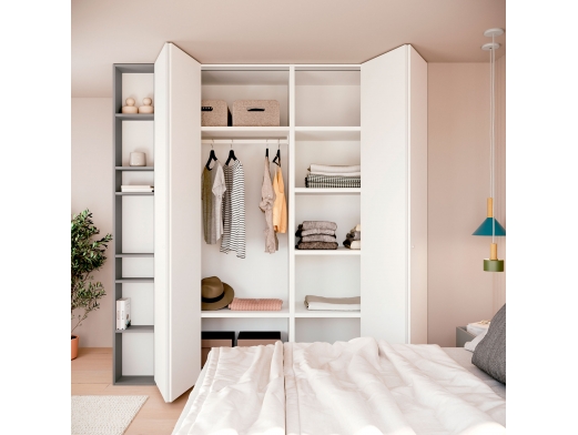 Composición dormitorio armario vestidor álamo/new porce Merkamueble