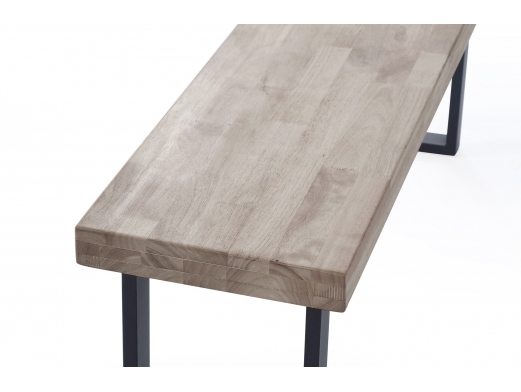 Banco asiento color roble honey - negro  merkamueble 2