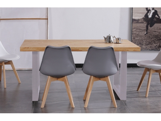 Mesa comedor fija de 160 cm color roble nordish-blanco  merkamueble 2