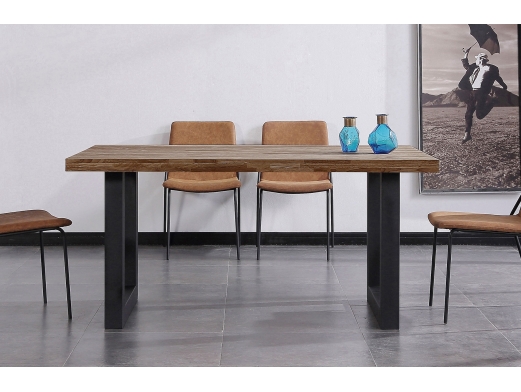 Mesa comedor fija color roble americano-negro 160 cm  merkamueble 2
