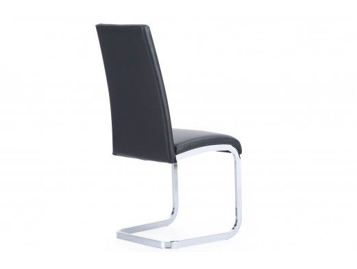Pack 4 sillas comedor símil piel color negro  merkamueble 2