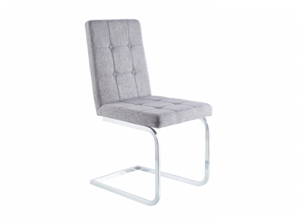 Pack 4 sillas comedor símil tejido color gris - cromo  merkamueble