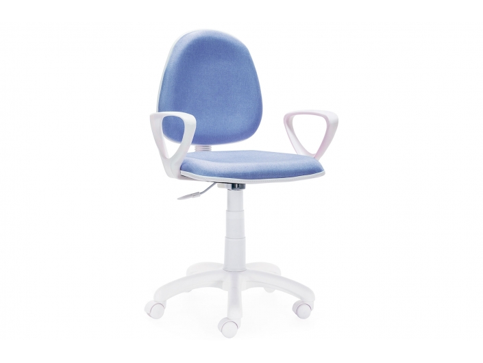 Silla de escritorio giratoria color azul-blanco  merkamueble