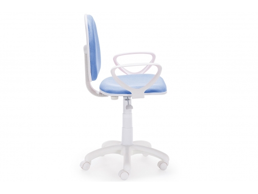 Silla de escritorio giratoria color azul-blanco  merkamueble 2
