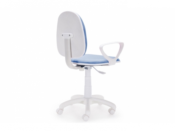 Silla de escritorio giratoria color azul-blanco  merkamueble