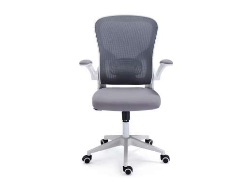 Silla giratoria transpirable color gris-blanca  merkamueble 2