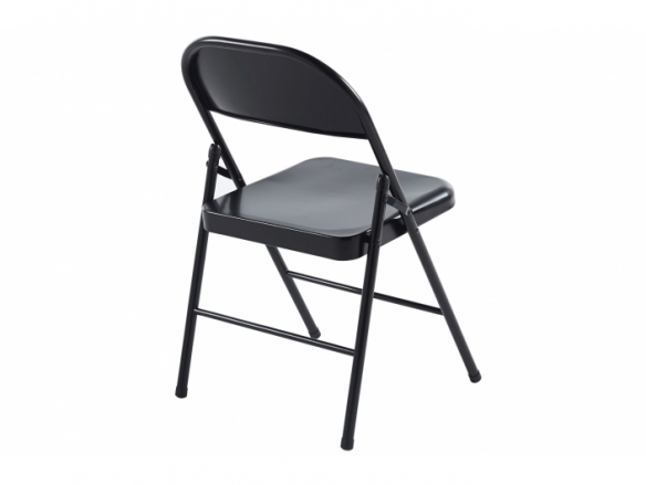 Pack 6 sillas plegables metálicas color negro  merkamueble