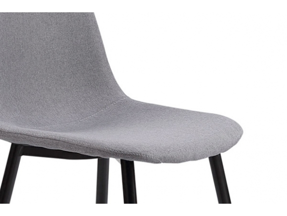 Pack 4 sillas de comedor estilo nórdico tapizado color gris  merkamueble