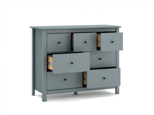 Cómoda 7 cajones color verde kaki  merkamueble 2