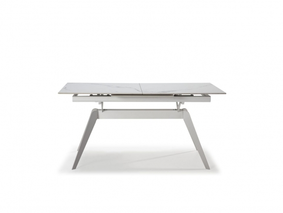 Mesa Rectangular Extensible Cerámica Blanca  merkamueble