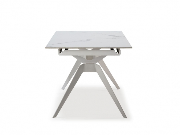 Mesa Rectangular Extensible Cerámica Blanca  merkamueble