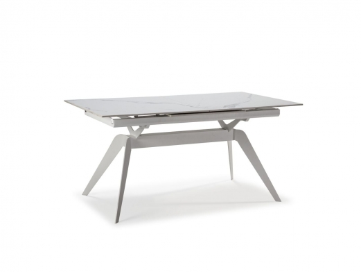Mesa Rectangular Extensible Cerámica Blanca  merkamueble