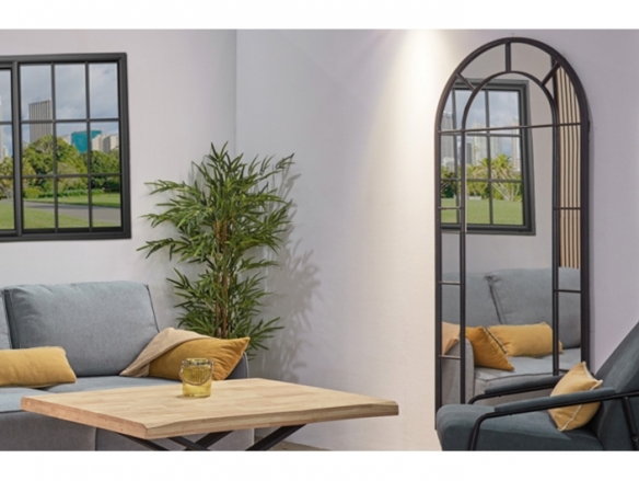 Espejo tipo ventana con arco superior  merkamueble