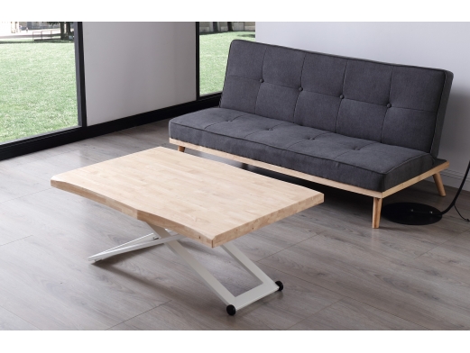 Mesa centro elevable diseño tapa forma color roble nordish-blanco  merkamueble 2