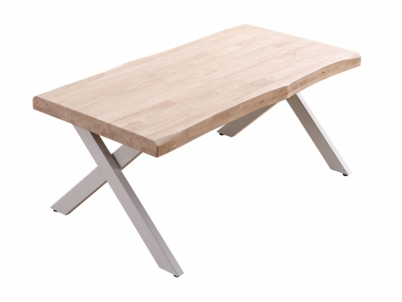 Mesa centro elevable tapa con forma roble nordish y blanco  merkamueble