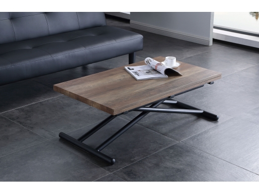 Mesa centro elevable y extensible color nogal-negro  merkamueble 2