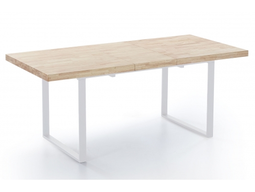 Mesa comedor extensible de 140 cm color roble nordish-blanco  merkamueble 2