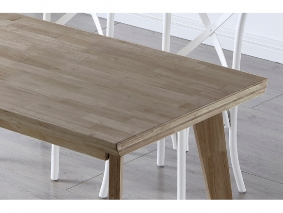 Mesa comedor fija madera de 150 cm color roble honey  merkamueble