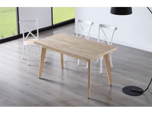 Mesa comedor fija madera de 150 cm color roble nordish  merkamueble 2