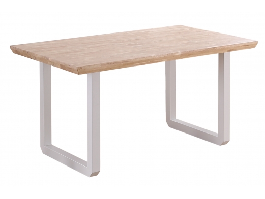 Mesa comedor fija de 150 cm color roble nordish-blanco  merkamueble