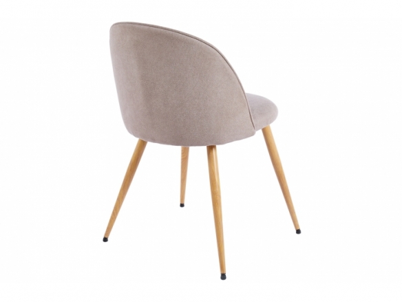 Pack 2 sillas comedor tapizadas color beige-oak  merkamueble