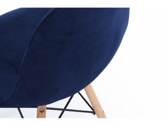 Pack 2 sillas comedor tapizada color velvet azul  merkamueble
