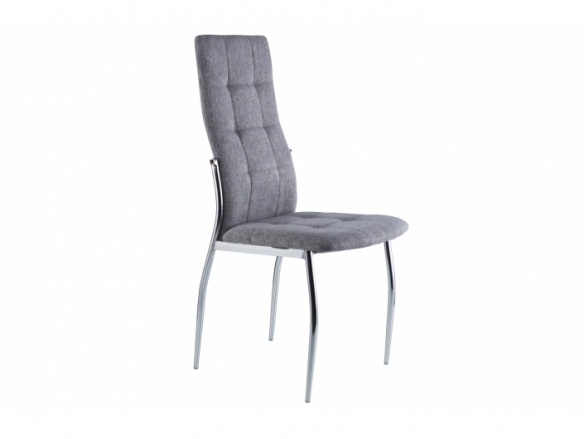 Pack 4 sillas comedor tapizada tejido color gris-cromo  merkamueble
