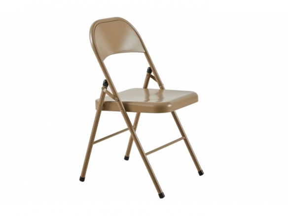 Pack 6 sillas plegables metálicas color topo  merkamueble
