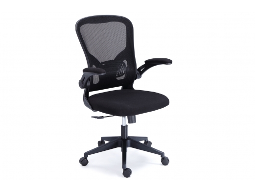 Silla giratoria transpirable color negro  merkamueble