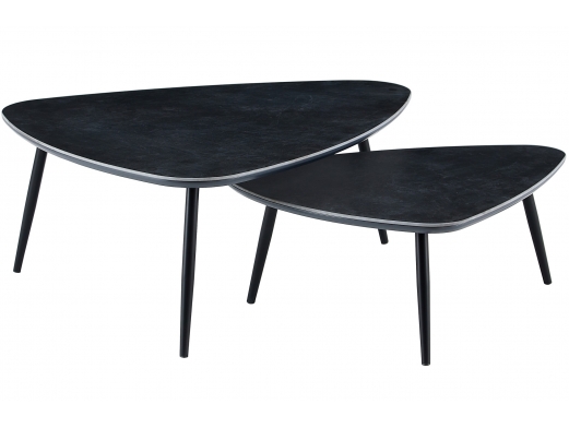 Mesa centro nido color ceramic negro y negro  merkamueble 2