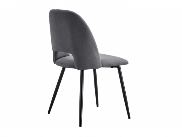 Pack 2 sillas comedor tejido color gris y negro  merkamueble