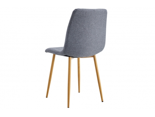 Pack 4 sillas comedor tejido color gris y patas roble  merkamueble 2