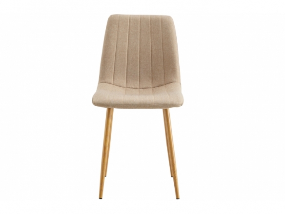Pack 4 sillas comedor tejido color beige-roble  merkamueble