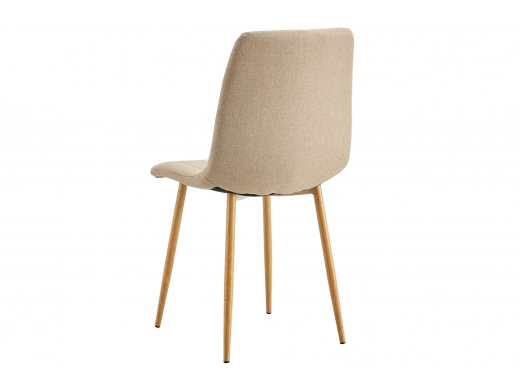 Pack 4 sillas comedor tejido color beige-roble  merkamueble 2